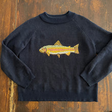 Load image into Gallery viewer, Fish Sweater Passport Blue