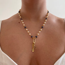 Load image into Gallery viewer, Charm Holder Necklace Base - Cloisonné Faux Pearl 6mm