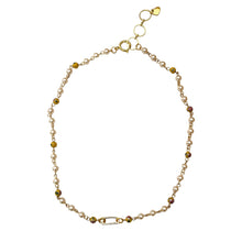 Load image into Gallery viewer, Charm Holder Necklace Base - Cloisonné Faux Pearl 6mm