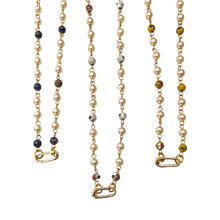 Load image into Gallery viewer, Charm Holder Necklace Base - Cloisonné Faux Pearl 6mm