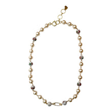 Load image into Gallery viewer, Charm Holder Necklace Base - Cloisonné Faux Pearl 10mm