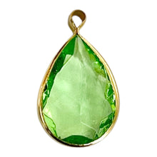 Load image into Gallery viewer, Single Charm - Green Channel Teardrop
