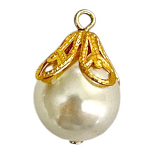 Load image into Gallery viewer, Single Charm - Filigree Pearl Drop