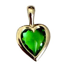Load image into Gallery viewer, Single Charm - Silver + Green Crystal Heart