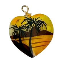 Load image into Gallery viewer, Single Charm - Beach Scene Shell Heart