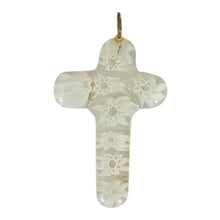 Load image into Gallery viewer, Single Charm - White Murano Cross