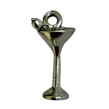 Load image into Gallery viewer, Single Charm - Silver Martini W/ Olive