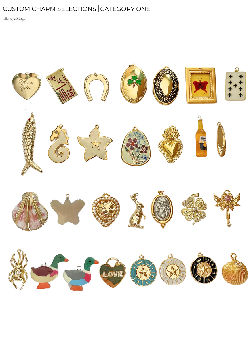 Custom gold sales charms for necklaces