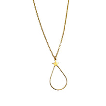 Load image into Gallery viewer, Make Your Own Necklace Base W/ Gold Large Charm Holder: Star
