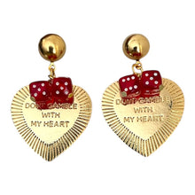 Load image into Gallery viewer, Gamble With My Heart Earrings
