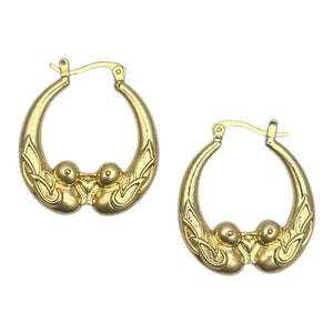 Kissing Ducks Hoop Earrings