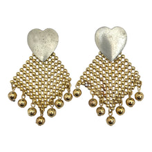 Load image into Gallery viewer, Vintage Mesh Heart Earrings
