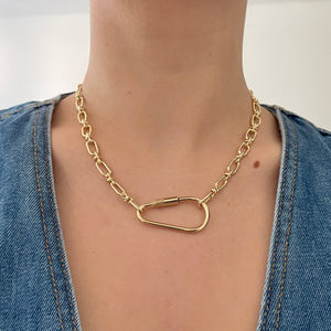 Make Your Own - Gold Carabiner Necklace Base