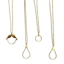 Load image into Gallery viewer, Make Your Own Necklace Base W/ Gold Large Charm Holder: Star
