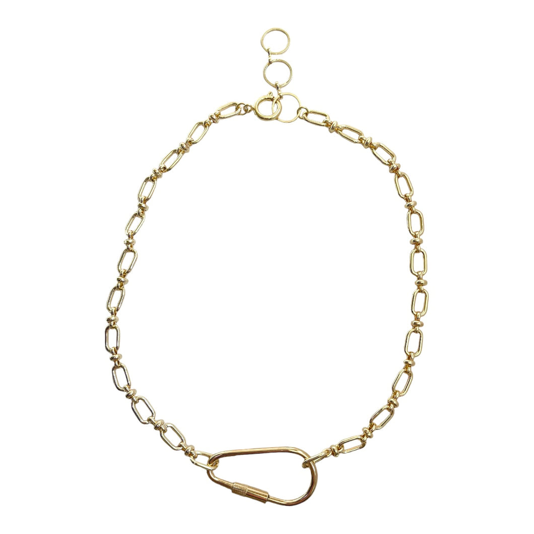 Make Your Own - Gold Carabiner Necklace Base