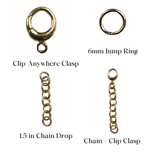 Gold Clip Anywhere Charms - Medium