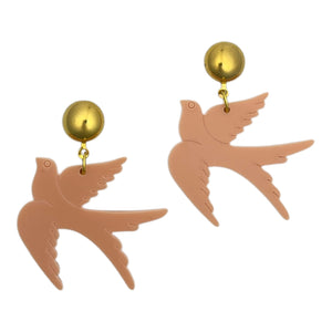 Pink Dove Earrings