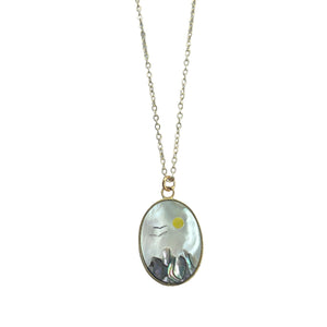 Mother Of Pearl Mountain Necklace