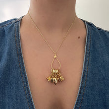 Load image into Gallery viewer, Make Your Own Necklace Base W/ Gold Large Charm Holder: Star
