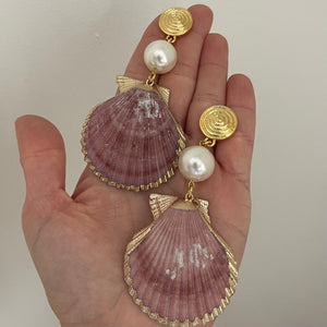 Shell + Pearl Earrings #4