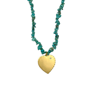 Turq Heart Necklace