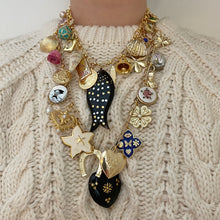 Load image into Gallery viewer, Studded Fish Charm Necklace (1/1)
