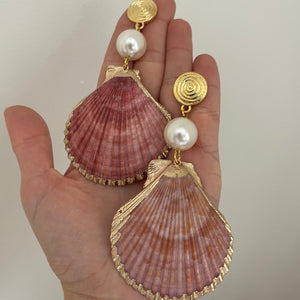 Shell + Pearl Earrings #2