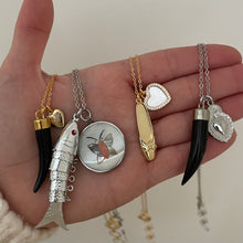 Load image into Gallery viewer, Silver Horn Necklace
