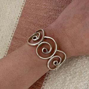 Sterling Silver Swirl Cuff