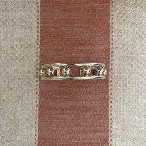 Sterling Silver Framed Ball Cuff