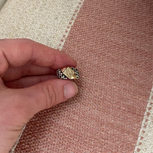 Load image into Gallery viewer, Sterling Silver + Gold Flower Etched Ring
