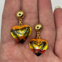 Load image into Gallery viewer, Shell Heart Painted Earrings
