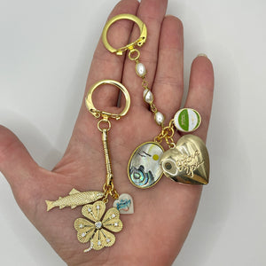 Custom Gold Keychains - Pick 3 Charms