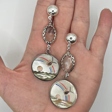 Load image into Gallery viewer, Mother of Pearl Rainbow Earrings
