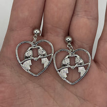 Load image into Gallery viewer, Silver Lovebirds Earrings
