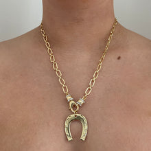 Load image into Gallery viewer, Rhinestone Horseshoe Necklace
