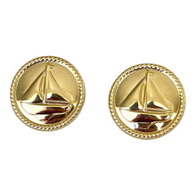 Load image into Gallery viewer, Vintage Sailboat XL Stud Earrings
