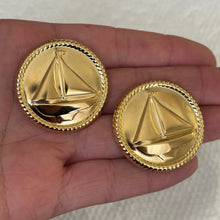 Load image into Gallery viewer, Vintage Sailboat XL Stud Earrings
