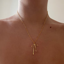 Load image into Gallery viewer, Gold Bow Necklace
