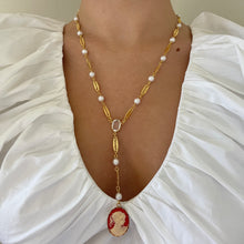 Load image into Gallery viewer, Cameo Lariat Necklace
