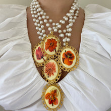 Load image into Gallery viewer, Vintage Flower Cameo Necklace (Pick Your Flower)
