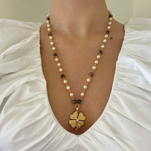 Cloisonné Clover Necklace