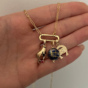 14k Globetrotter Charm Necklace