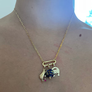 14k Globetrotter Charm Necklace