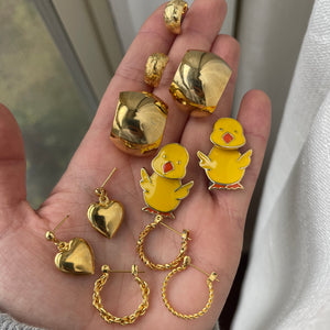 Moving Chick Earrings - Deadstock