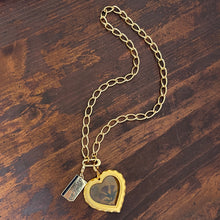 Load image into Gallery viewer, Large Link Chain Charm Holder Necklace - Deadstock
