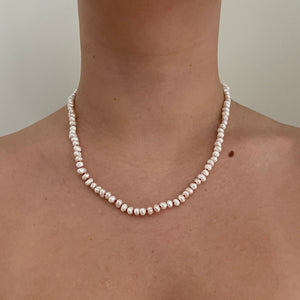 White Pearl Necklace Base