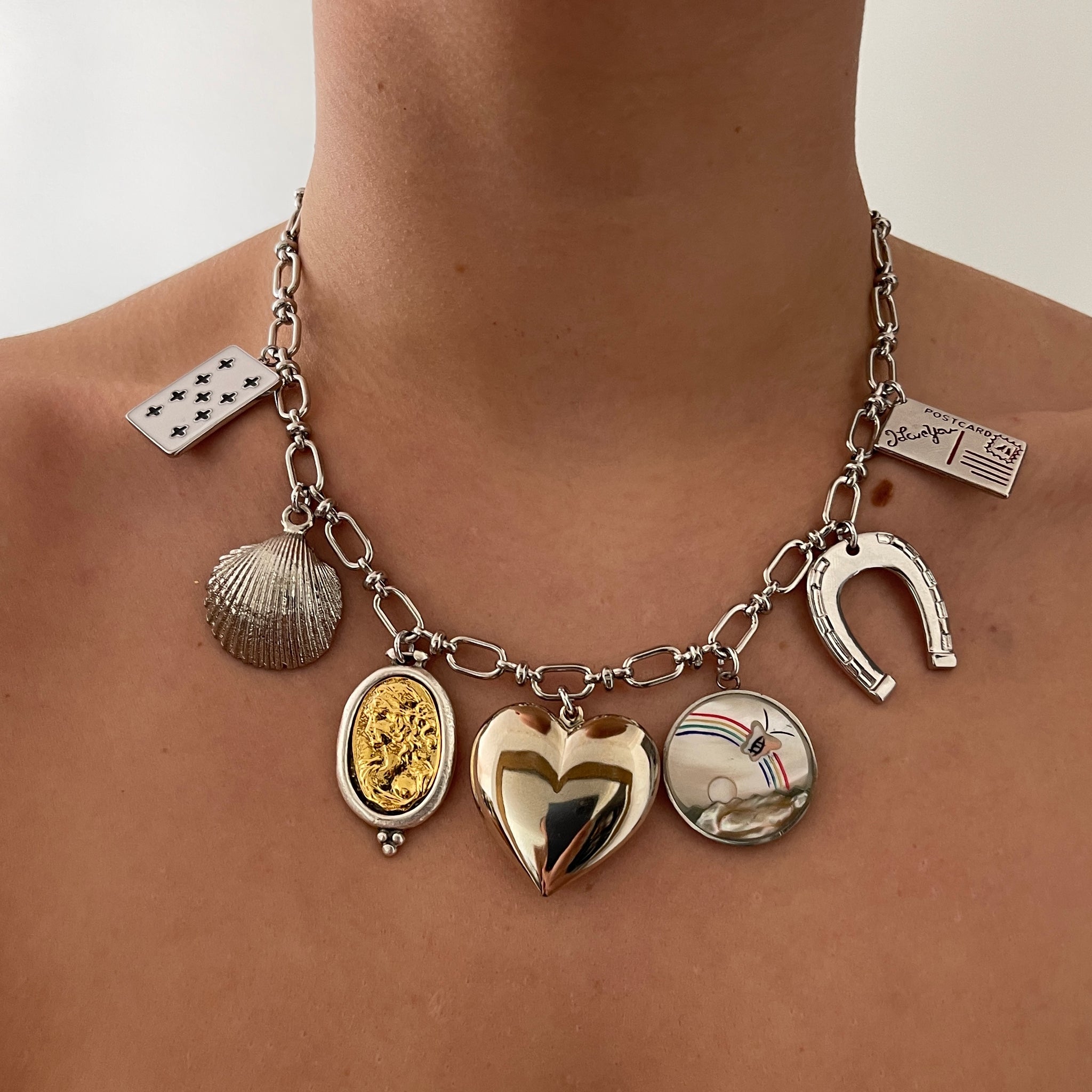 Silver Chunky Custom Charm Necklace – The Sage Vintage