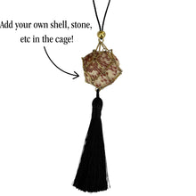 Load image into Gallery viewer, Silk Cord Cage Necklace *Customizable*
