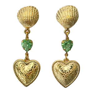Emerald Seashells Earrings